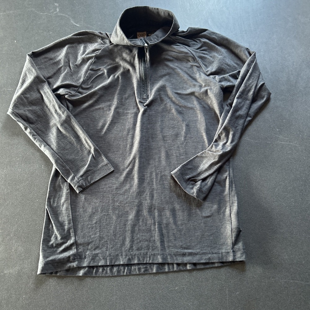 Leg3nd 1/4 Zip Pullover Men's S Dark Gray Heather Lightweight Performance